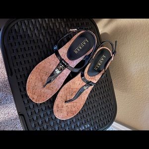 Ralph Lauren wedges. Black. 8